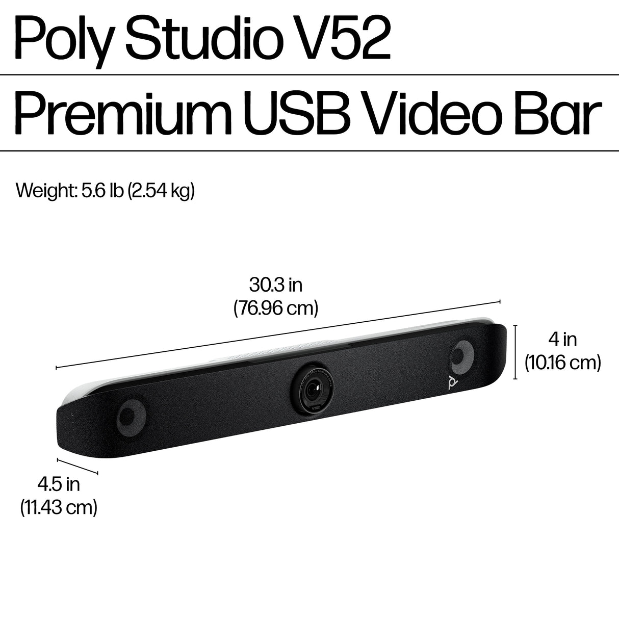 POLY Studio V52 USB Video Conferencing Camera