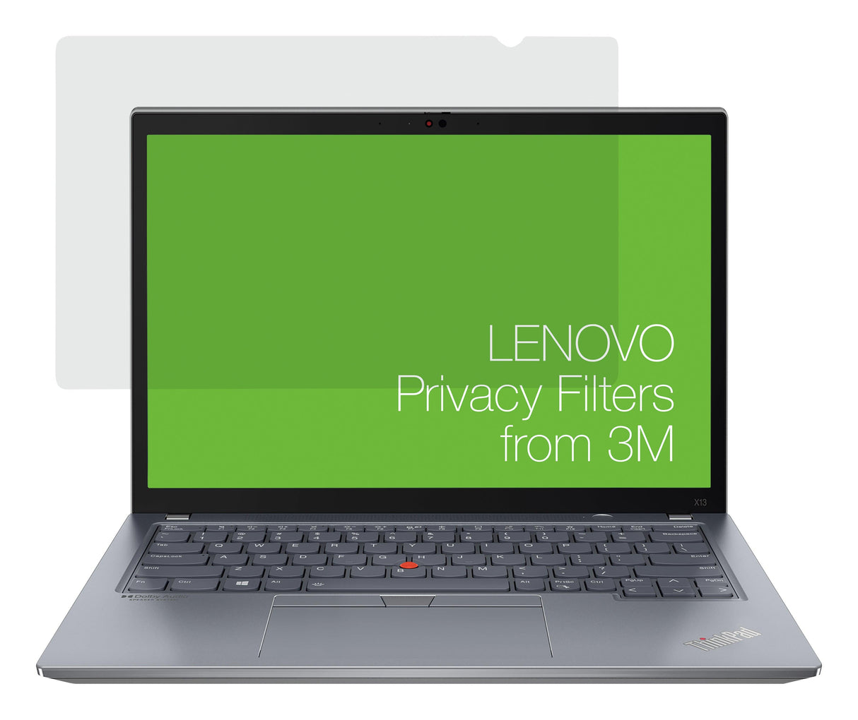 LENOVO 13.3" 1610 Privacy Filter for X13 Gen2 with COMPLY Attachment from 3M (4XJ1D33266)