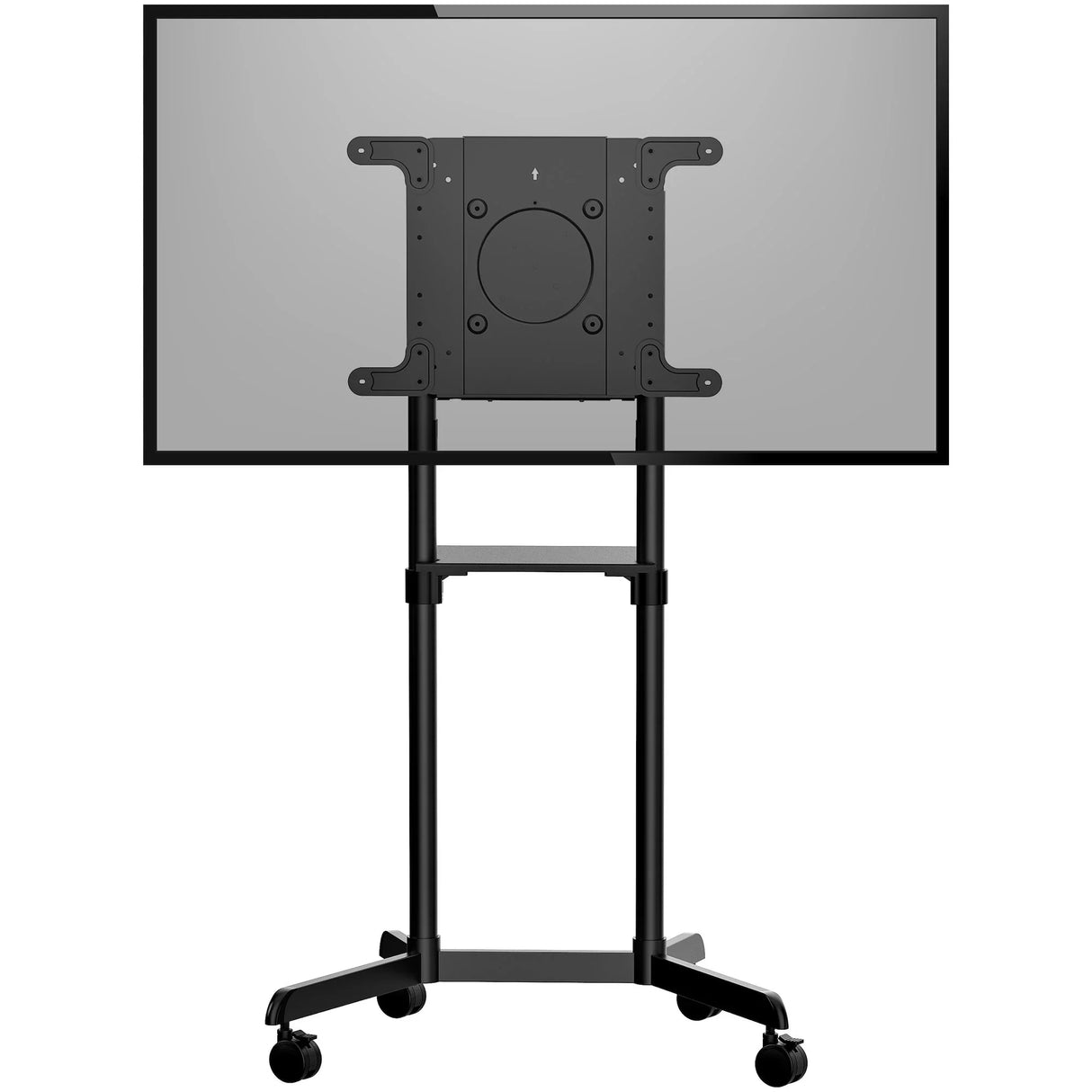 STARTECH Mobile TV Cart - Portable Rolling TV Stand for 37-70" VESA Display (154lb|70kg) - TV Stand w|Shelf & Storage Compartment - Rotate|Tilt Display - Universal TV Mount on Wheels (MBLTVSTNDEC) (MBLTVSTNDEC)