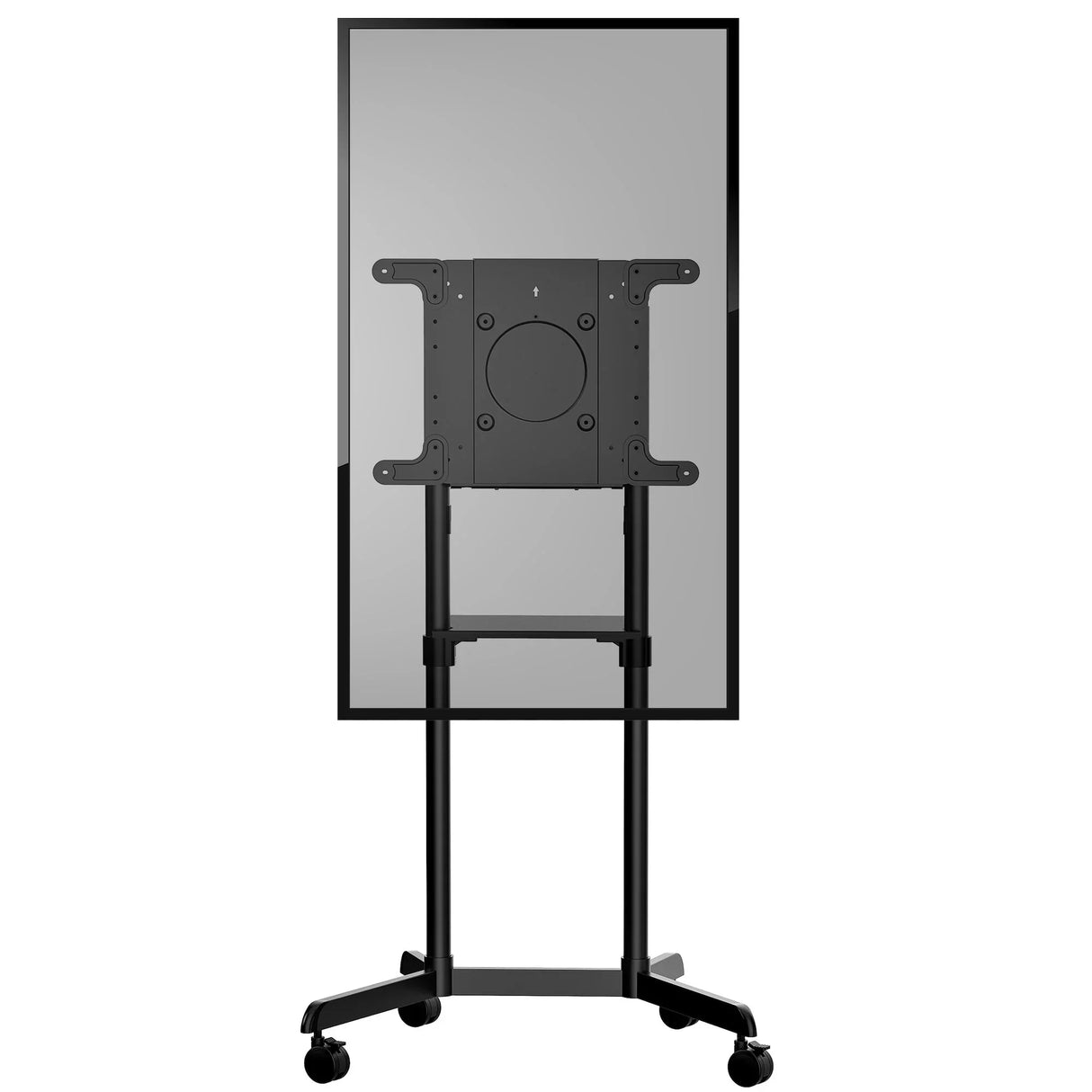 STARTECH Mobile TV Cart - Portable Rolling TV Stand for 37-70" VESA Display (154lb|70kg) - TV Stand w|Shelf & Storage Compartment - Rotate|Tilt Display - Universal TV Mount on Wheels (MBLTVSTNDEC) (MBLTVSTNDEC)