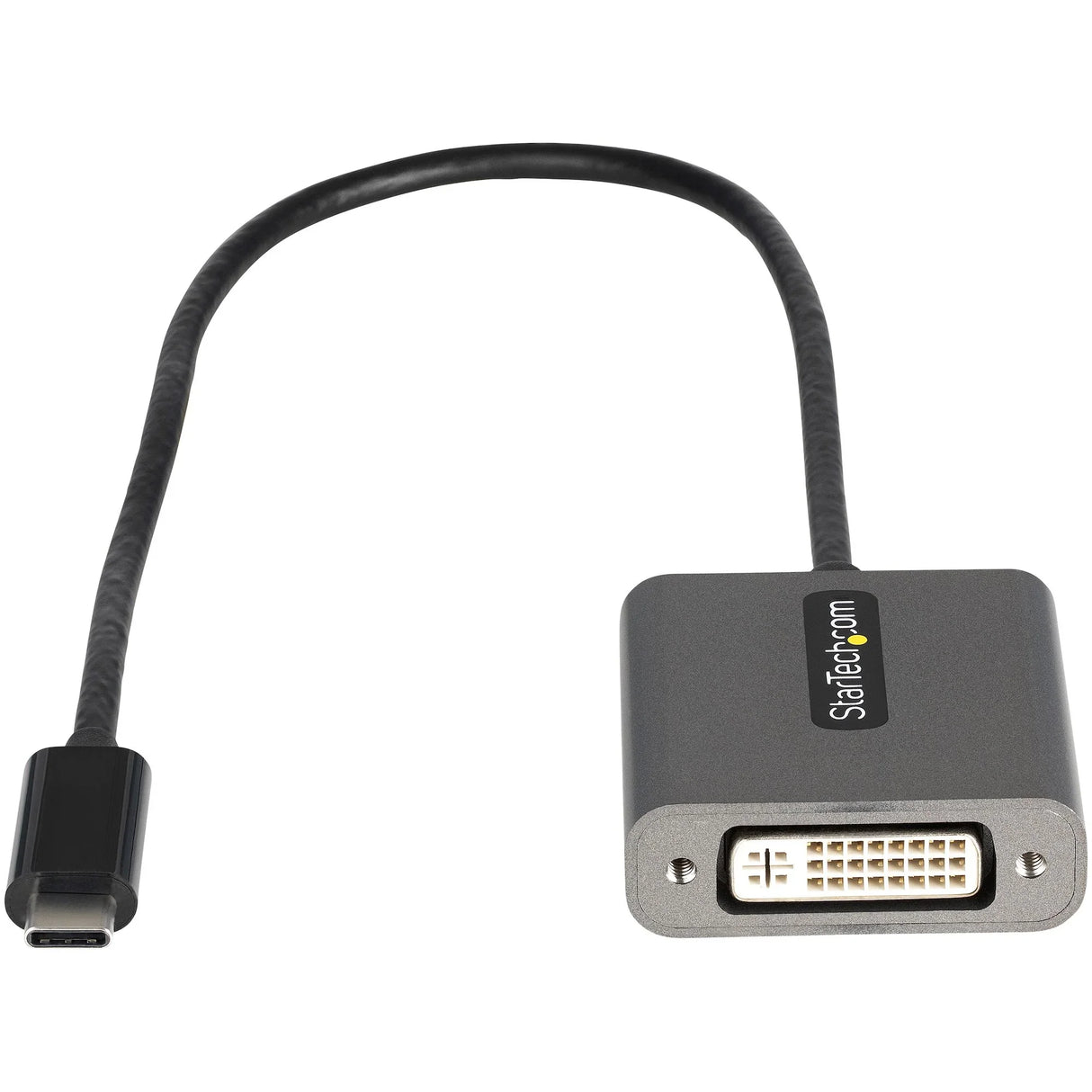 STARTECH USB C to DVI Adapter - 1920x1200 USB Type C to DVI-D Display|Monitor Video Converter | USB-C Dongle | Thunderbolt 3 Compatible | 12" Attached Cable - Upgraded Version of CDP2DVI (CDP2DVIEC) (CDP2DVIEC)