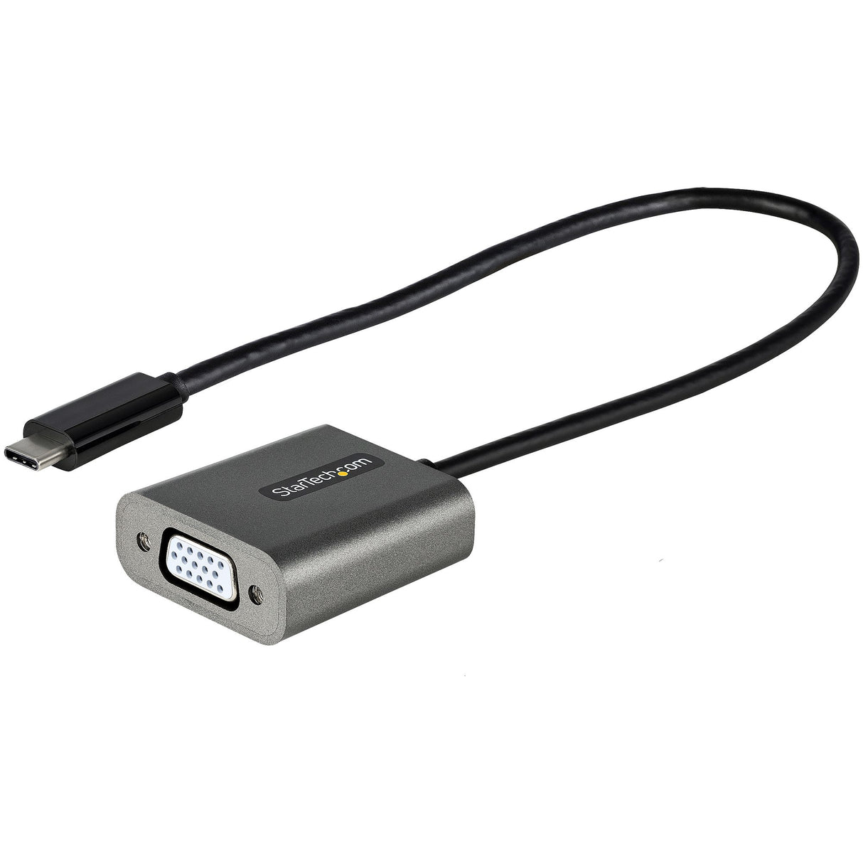 STARTECH USB C to VGA Adapter - 1080p USB Type C to VGA Display|Monitor Video Converter | USB-C Dongle | Thunderbolt 3 Compatible - 12" Long Attached Cable - Upgraded Version of CDP2VGA (CDP2VGAEC) (CDP2VGAEC)