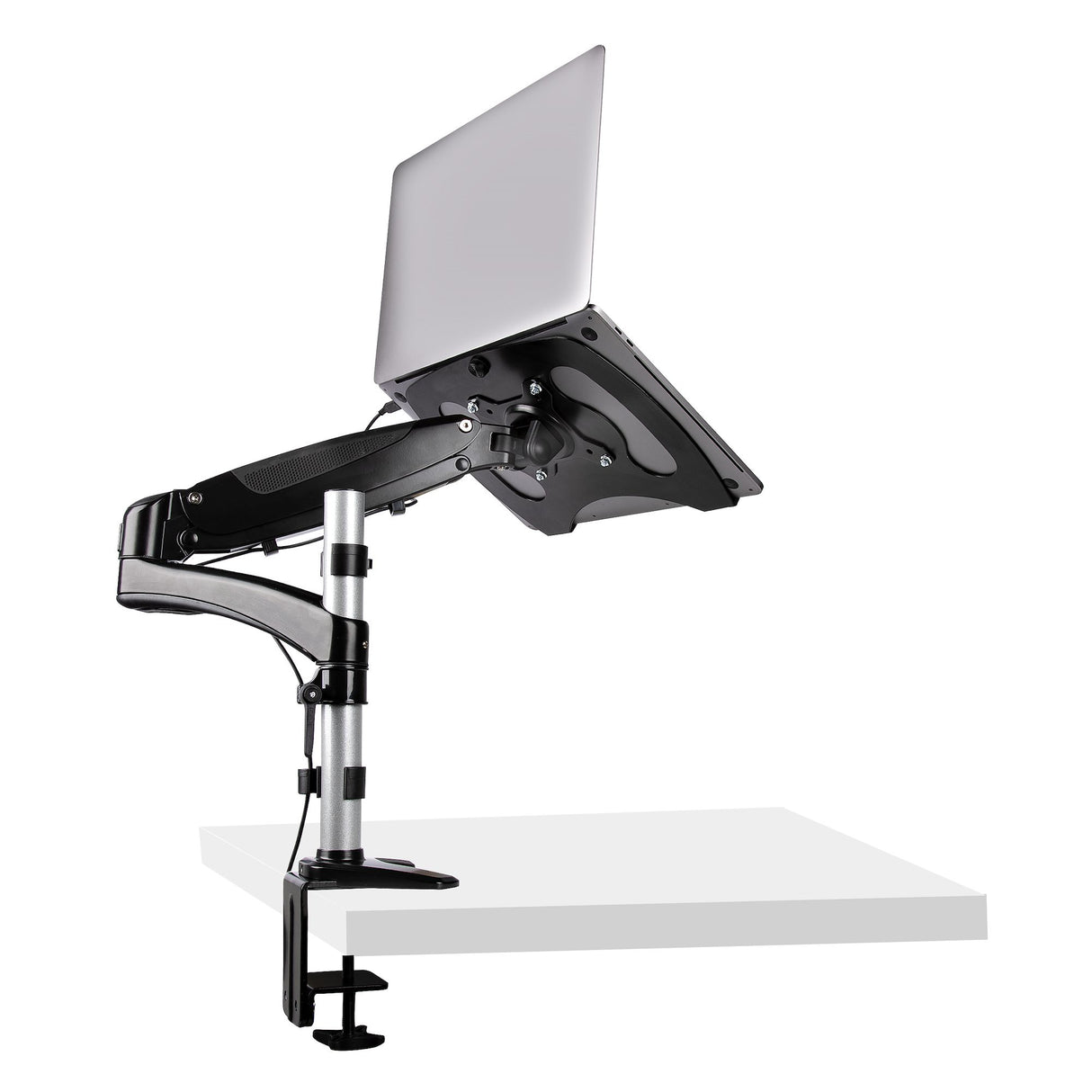 STARTECH Desk Mount Laptop Arm - Full Motion Articulating Arm for Laptop or Single 34" Monitor - VESA Mount Laptop Tray Bracket - Ergonomic Adjustable Notebook Stand - Desk-Clamp (ARMUNONB1) (ARMUNONB1)