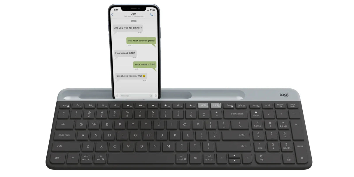 LOGITECH K580 – Membrane / Bluetooth + 2.4GHz Wireless / Full-size – Office Keyboard