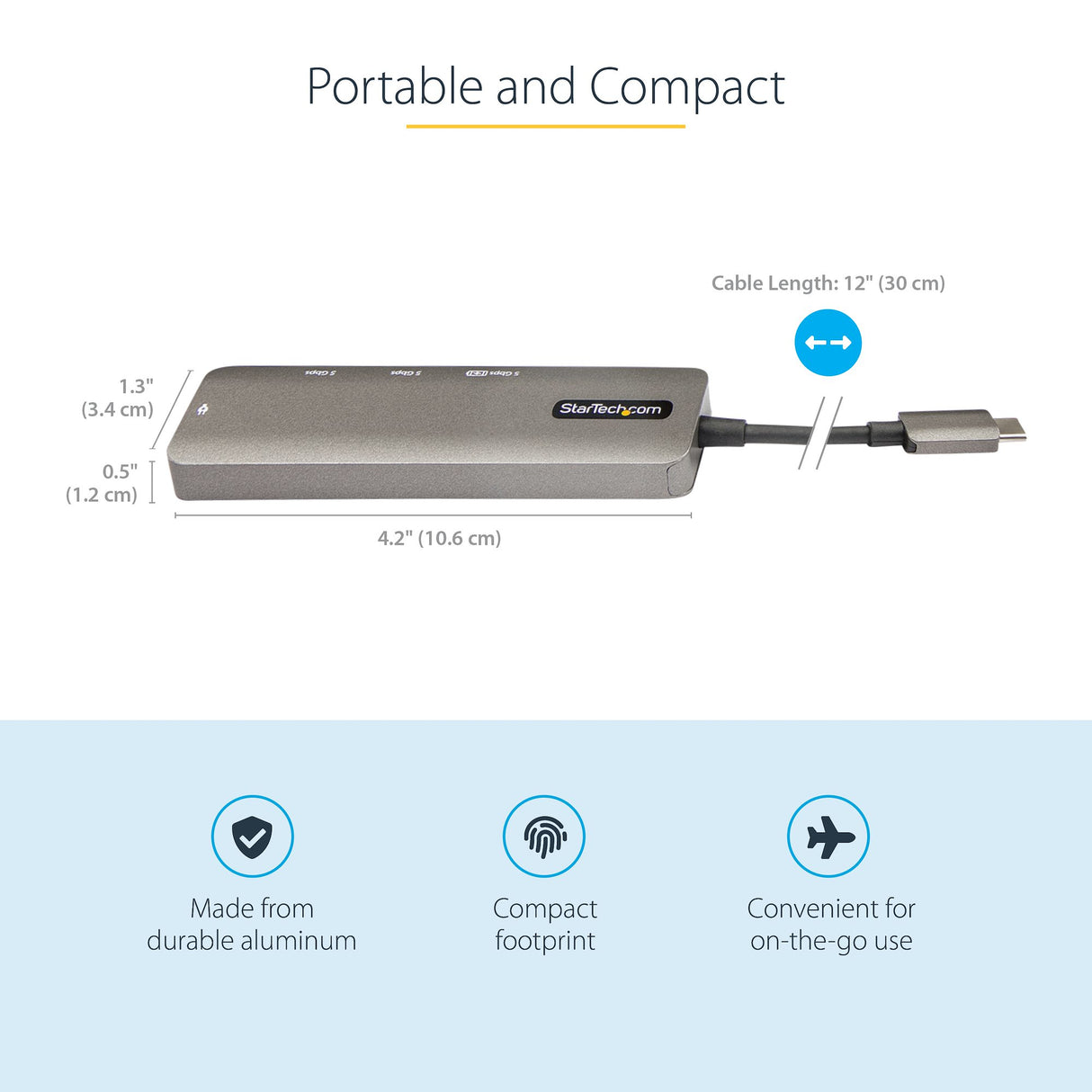 STARTECH USB C Multiport Adapter (12")