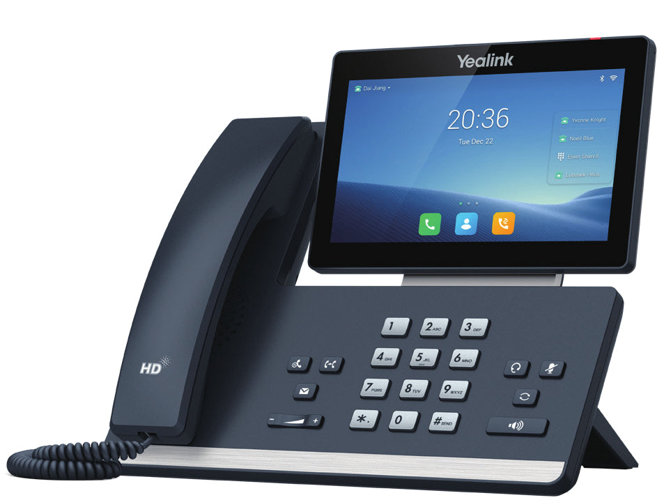 YEALINK 7" LCD | Wi-Fi | USB 2.0 | Bluetooth 1G LAN | RJ-9 | PoE | Android 9.0 | 259.4x220x215 mm (SIP-T58W)