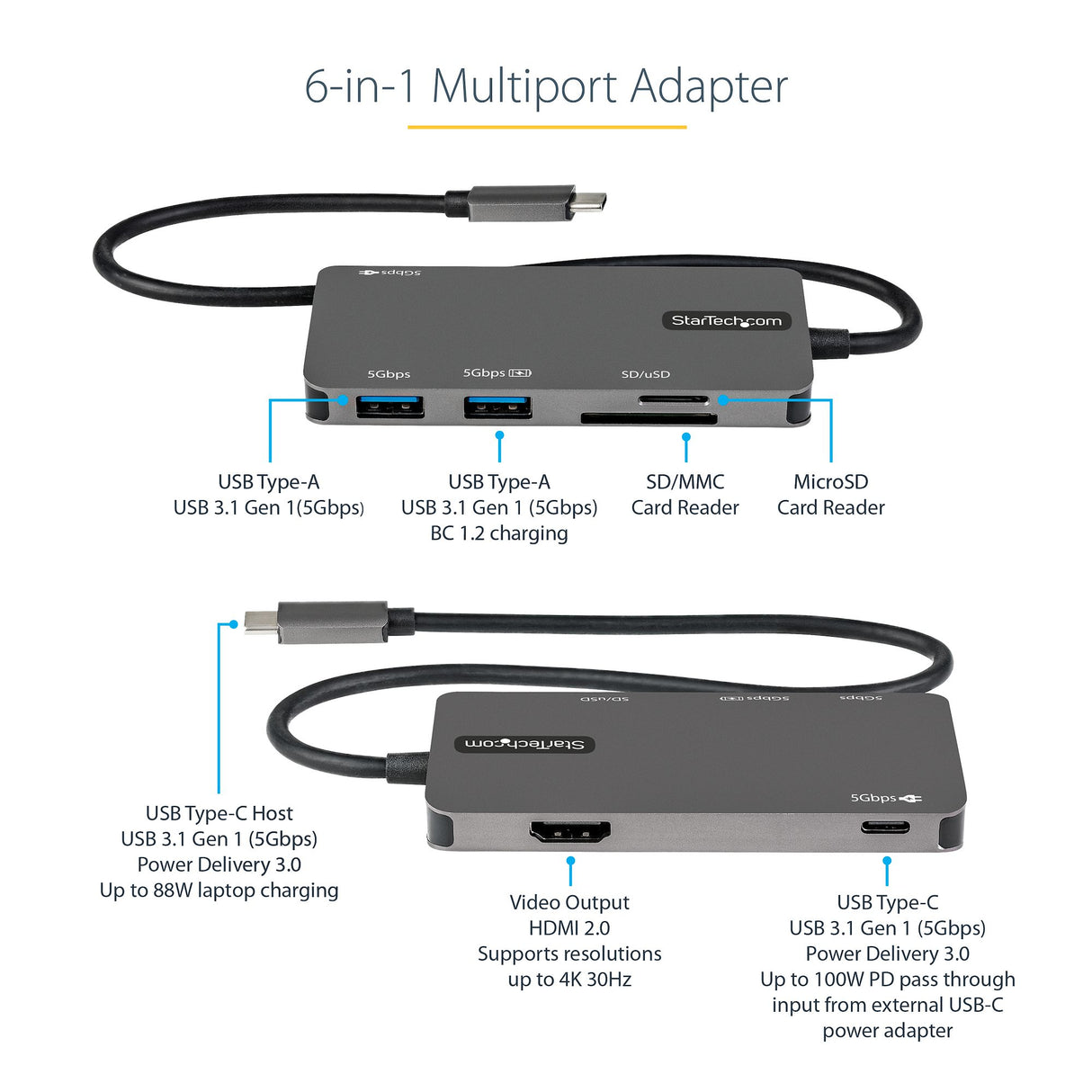 STARTECH DKT30CHSDPD USB C Multiport Adapter