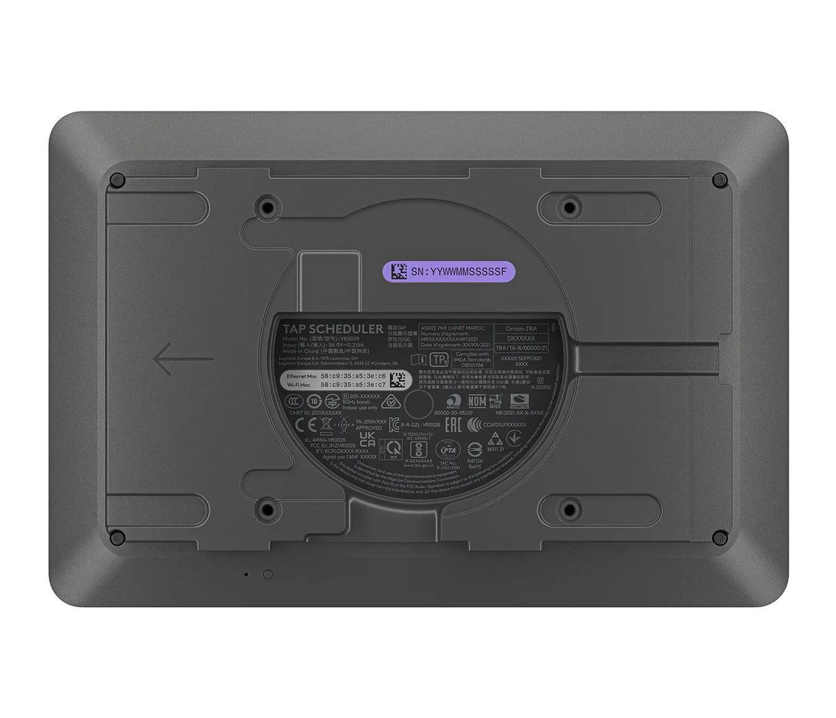 LOGITECH Tap Scheduler – 10.1" Touchscreen – Meeting Room Display