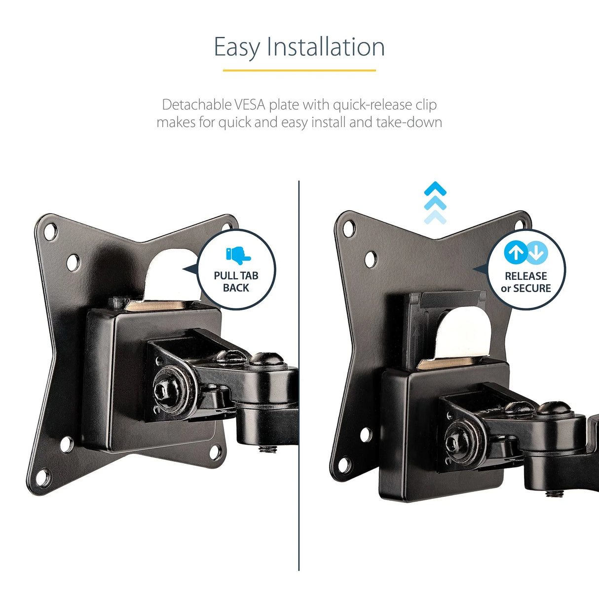 STARTECH Desk Mount Dual Monitor Arm - Full Motion Monitor Mount for 2x VESA Displays up to 32" (17lb|8kg) - Vertical Stackable Arms - Height Adjustable|Articulating - Clamp|Grommet (ARMDUALPIVOT)