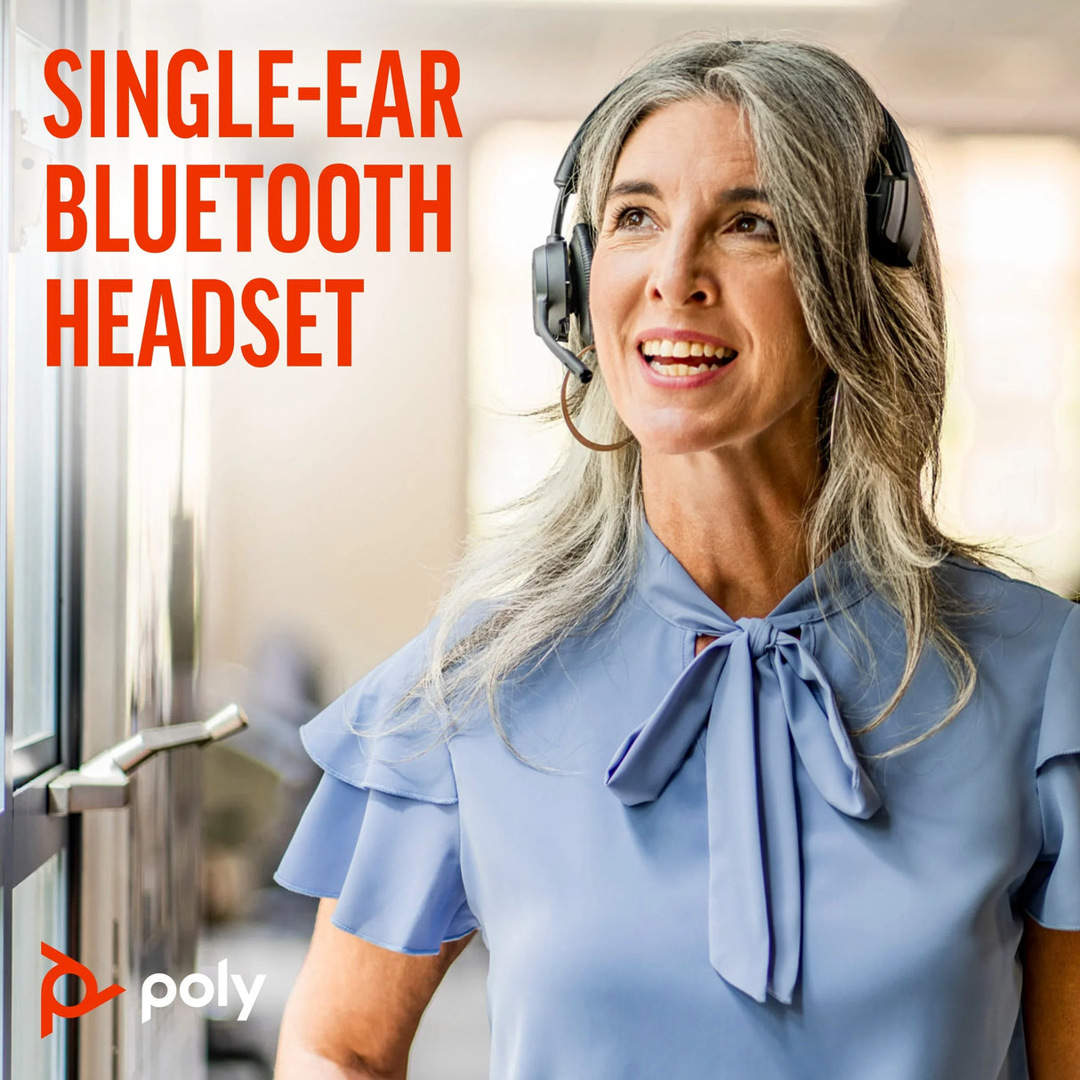 POLY Voyager 4310 UC Series – Bluetooth / Mono / Office Call Center UC – Ear-hook Headset