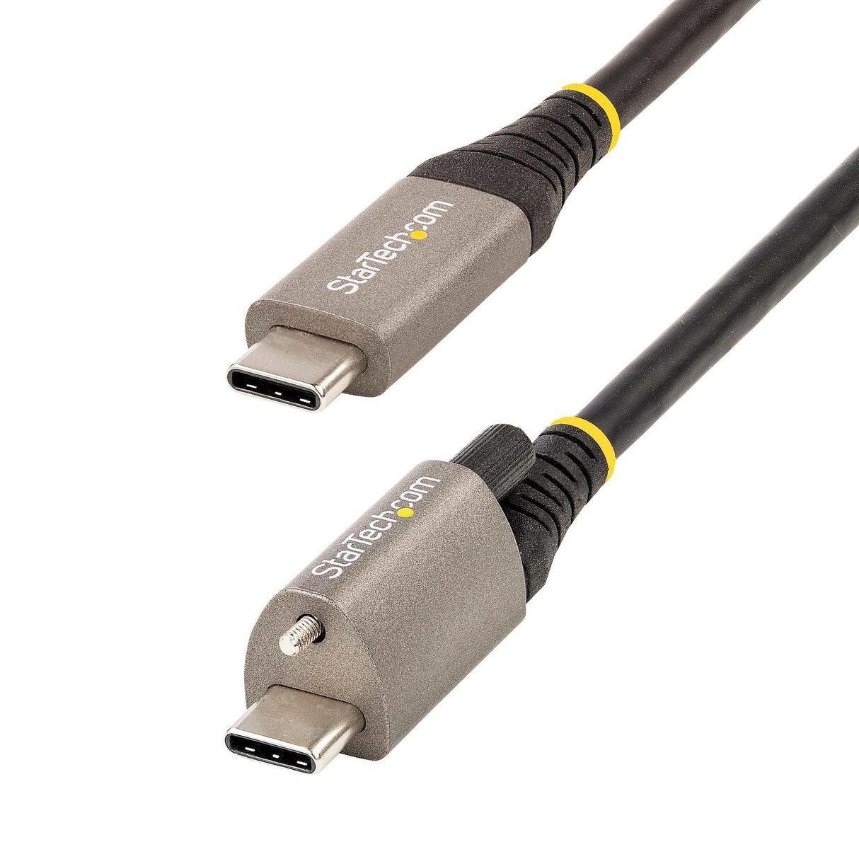 STARTECH 20" (50cm) Top Screw Locking USB C Cable 10Gbps - USB 3.2 Gen 2 Type-C Cable - 100W (5A) Power Delivery Charging | DP Alt Mode - Single Screw Lock | USB-C Cord Charge|Sync (USB31CCTLKV50CM) (USB31CCTLKV50CM)