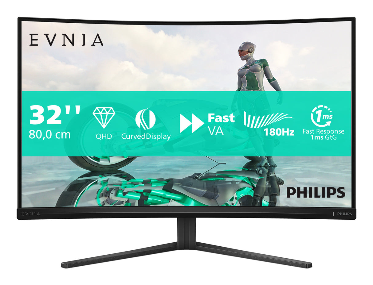 PHILIPS 32M2C3500L/75 Monitor – 31.5" / QHD / VA / 180Hz – Gaming Monitor
