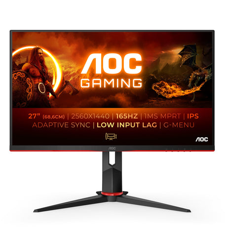 AOC computer monitor (27") Quad HD LED Black, Red