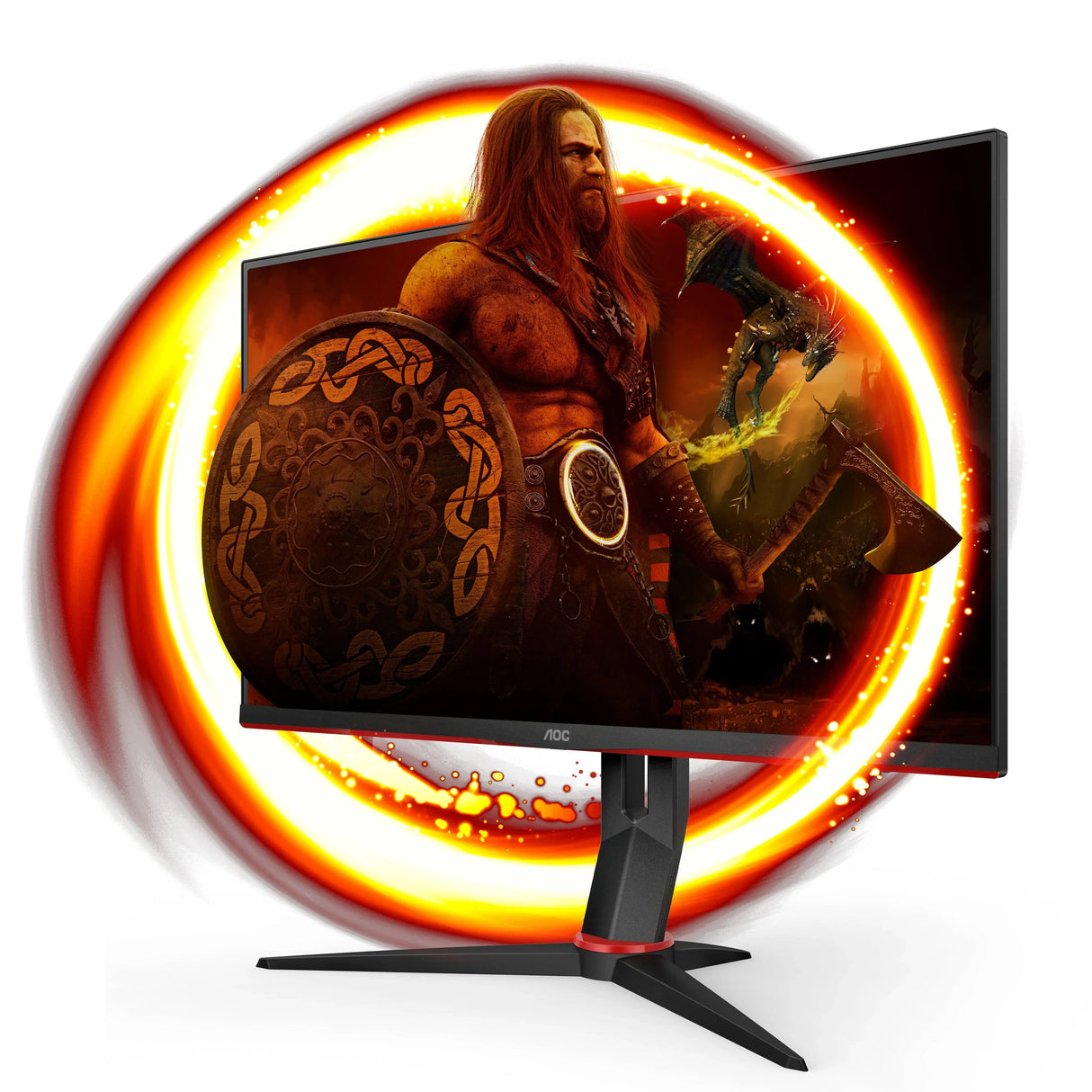 AOC computer monitor (27") Quad HD LED Black, Red