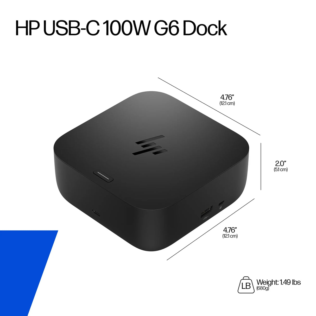 HP 9X3V1UT – USB-C / 100W PD / HDMI / USB-A / Ethernet – Docking Station