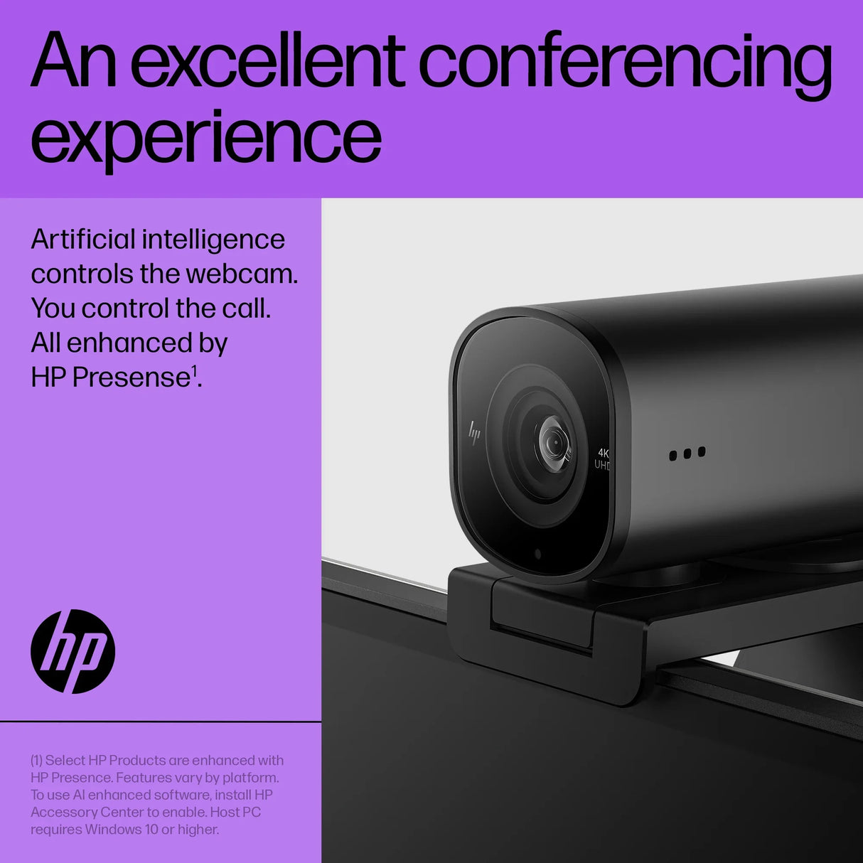 HP 325 – 1080p / 30fps / USB-A – Conference Webcam with Autofocus & Light Correction