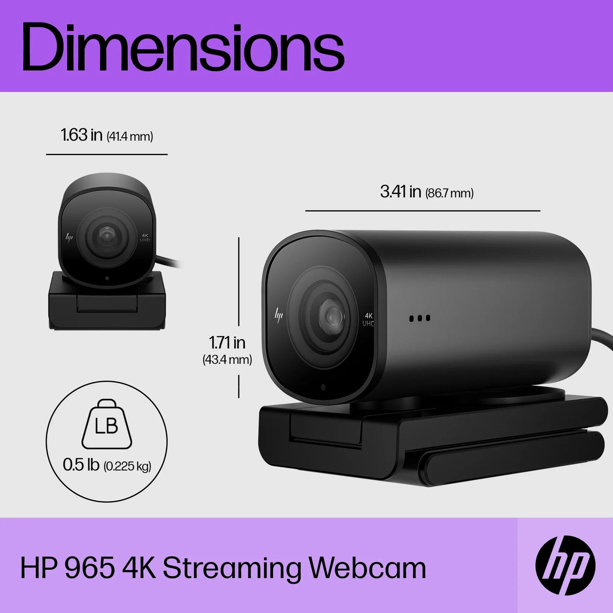 HP 325 – 1080p / 30fps / USB-A – Conference Webcam with Autofocus & Light Correction