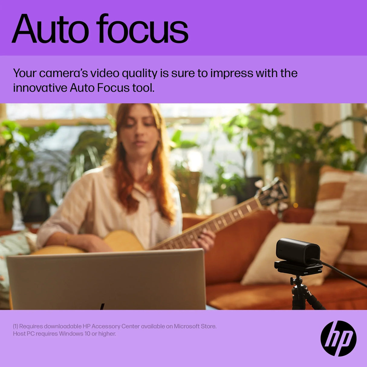 HP 325 – 1080p / 30fps / USB-A – Conference Webcam with Autofocus & Light Correction