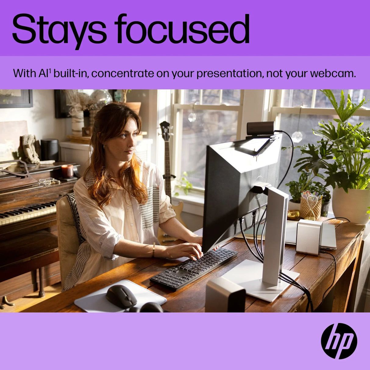 HP 325 – 1080p / 30fps / USB-A – Conference Webcam with Autofocus & Light Correction