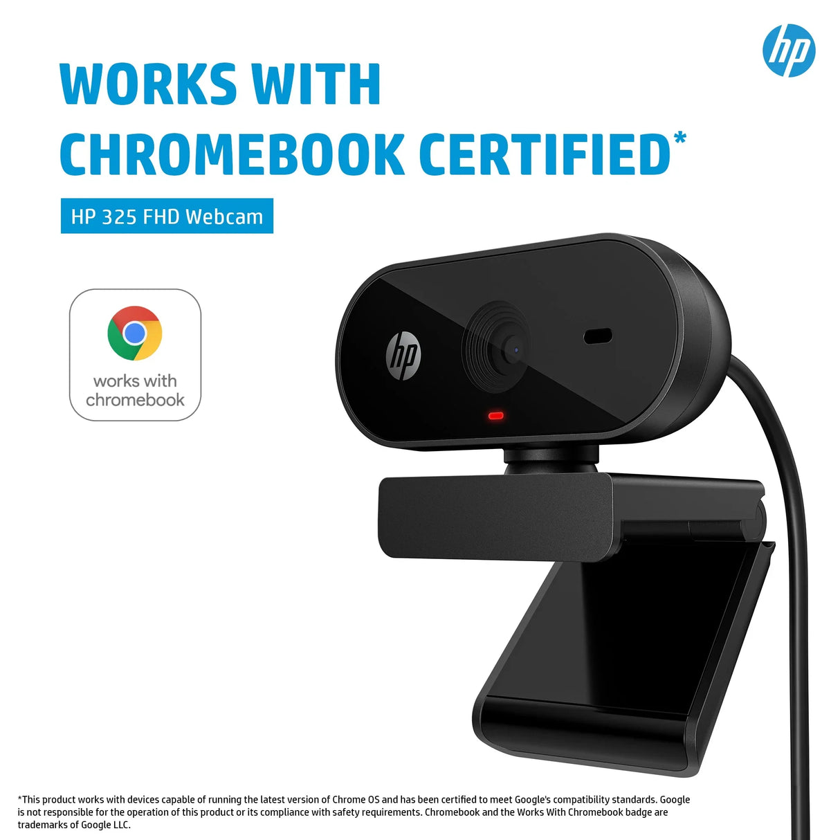 HP 325 – 1080p / 30fps / USB-A – Conference Webcam with Autofocus & Light Correction