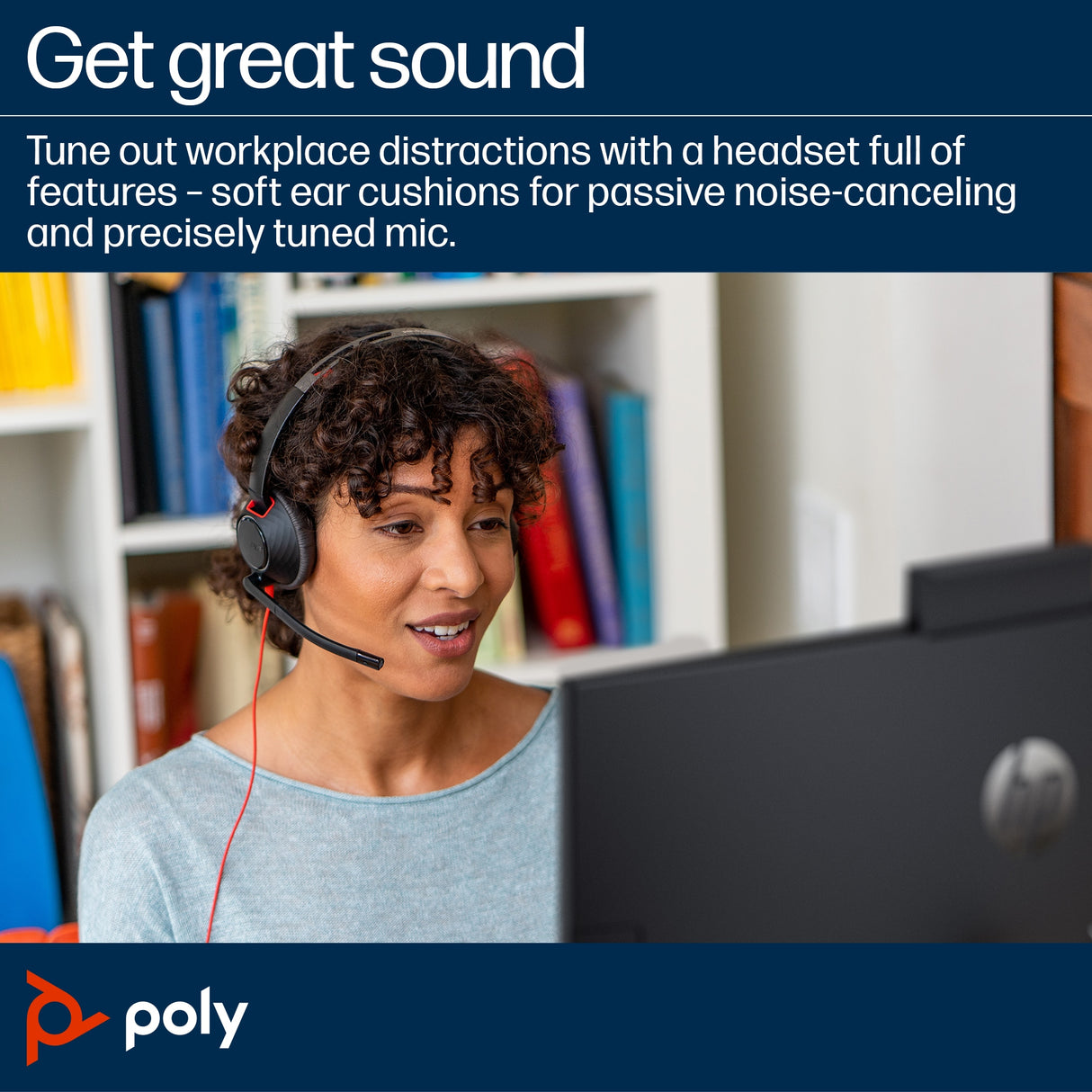 POLY Blackwire 5210 Wired On-ear Mono Headset