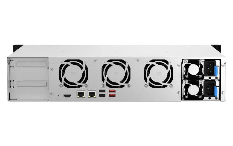 QNAP 8 x 3.5" | Intel Celeron N5105|N5095 2.9GHz | 8 GB SO-DIMM DDR4 (1 x 4 GB) | 4GB Flash | 300W (x2) | 100 - 240V (TS-864EU-RP-8G)
