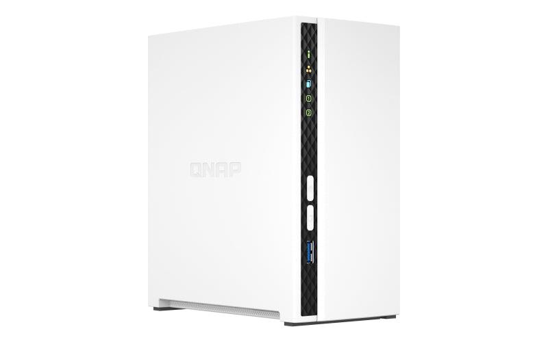 QNAP 2 x 3.5" | ARM 4-core Cortex-A55 | 2 GB RAM | 4 GB Flash | 65 W | 100-240 V | 1.11 kg (TS-233)