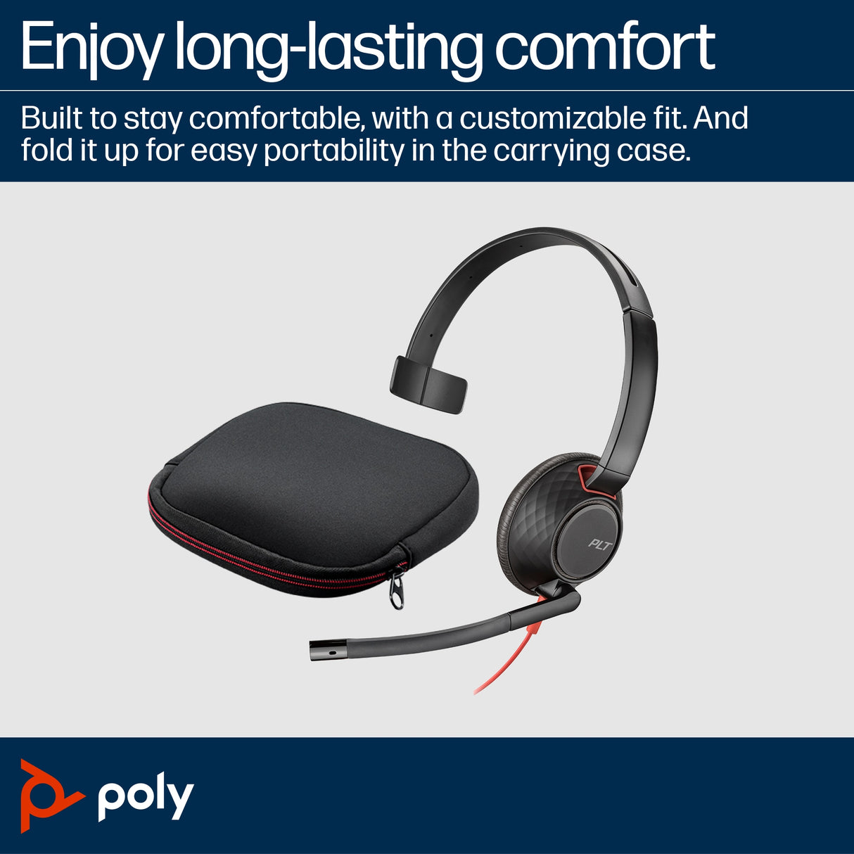 POLY Blackwire 5210 Wired On-ear Mono Headset