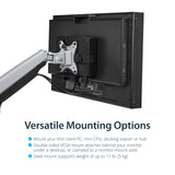 STARTECH Thin Client Mount - Mini PC VESA Mount - Adjustable .7 to 2.8" - Under Desk Computer Mount - Mac Mini Monitor Mount (ACCSMNT) (ACCSMNT) STARTECH