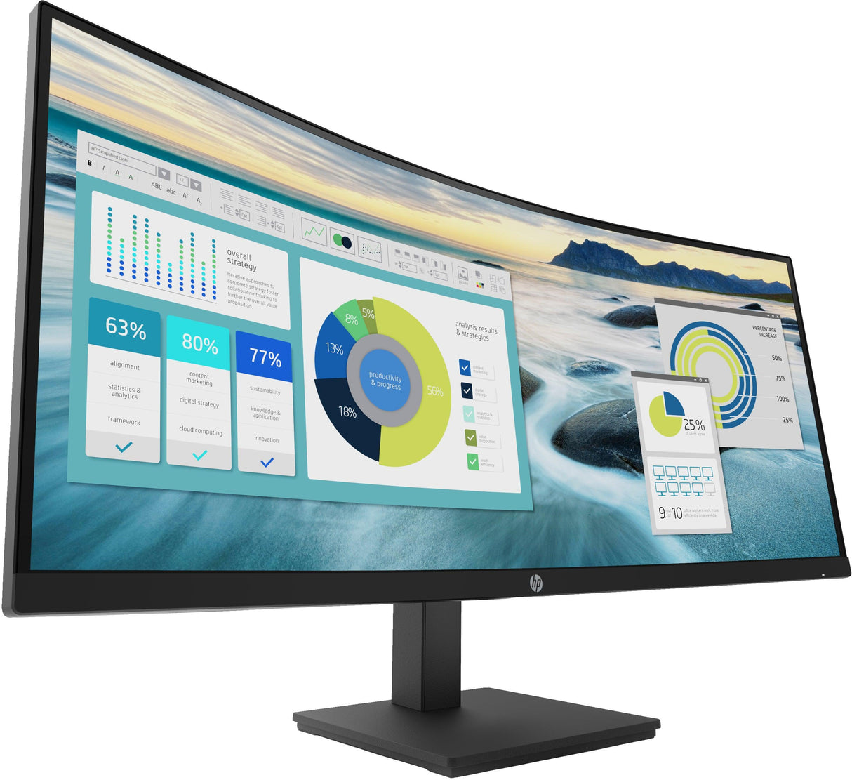 HP P34hc G4 computer monitor (34") Quad HD LED Black