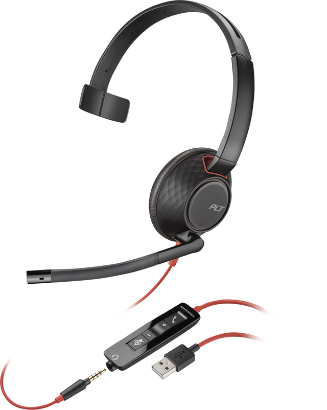 POLY Blackwire 5210 Wired Over-the-head Mono Headset