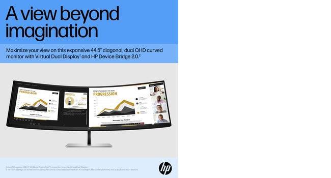 HP E45c Monitor – 44.5" / DQHD / VA / 60Hz – Business Monitor