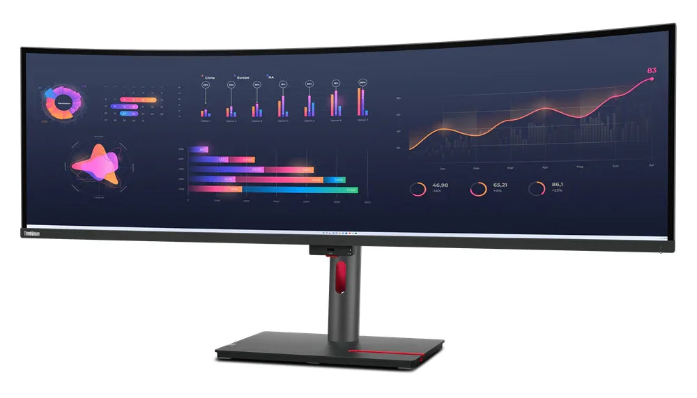 Lenovo ThinkVision Monitor – 49" / Dual QHD / IPS / 60Hz – Business Monitor