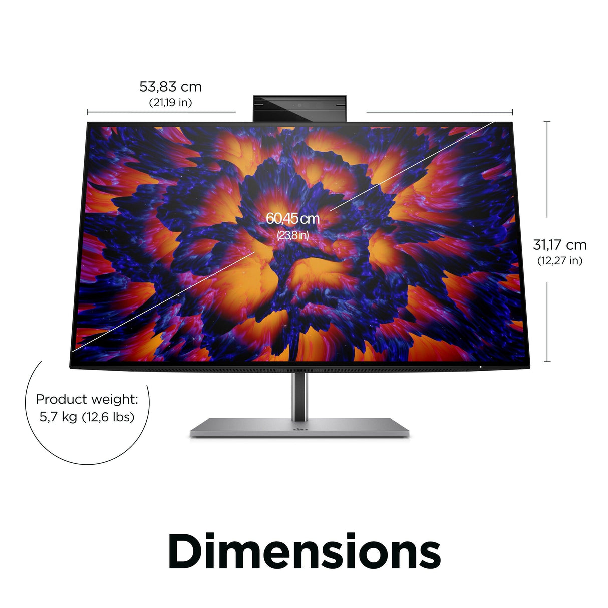 HP Z24m G3 computer monitor (23.8") Quad HD Silver