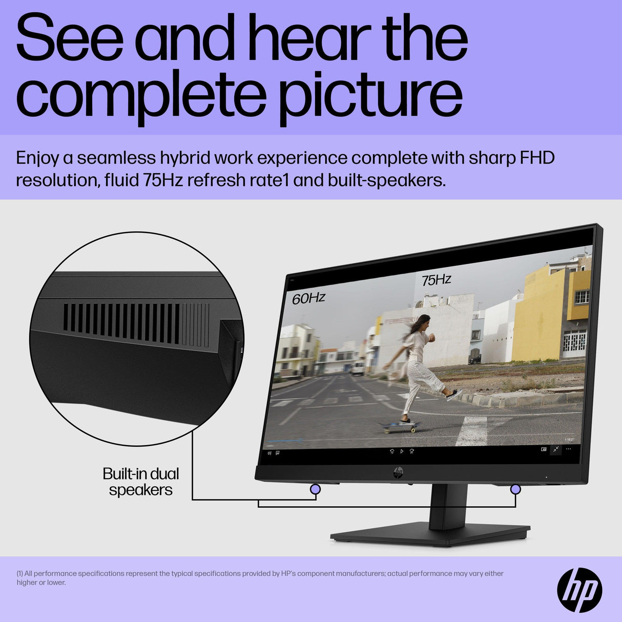 HP P22h G5 computer monitor (21.5") Full HD Black