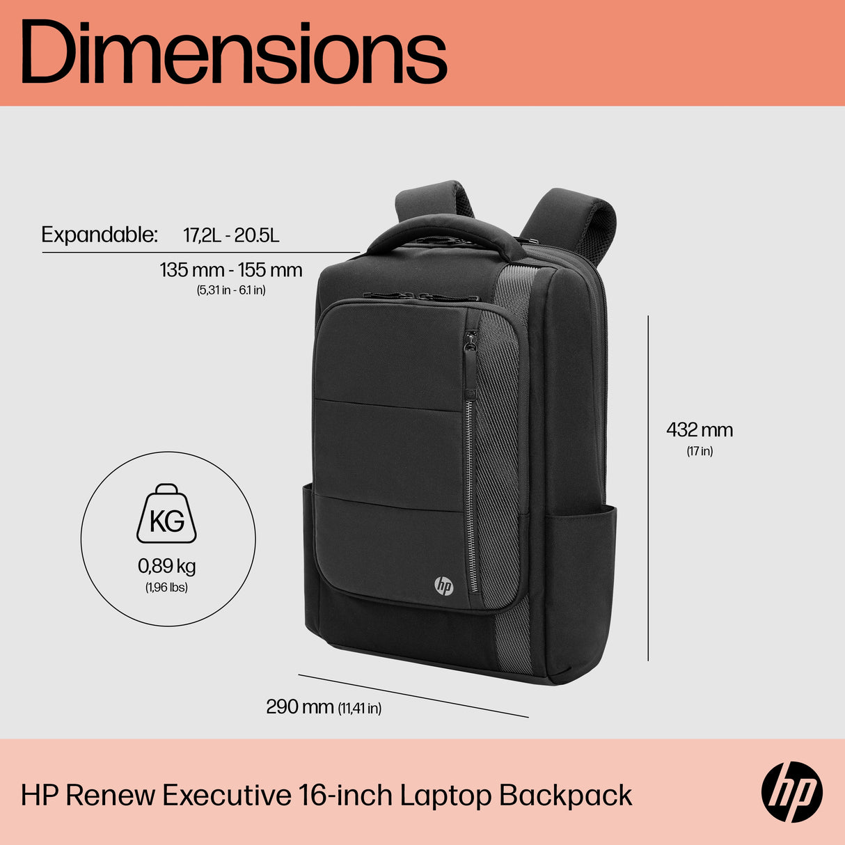 HP Renew Executive Laptop Backpack (16.1")
