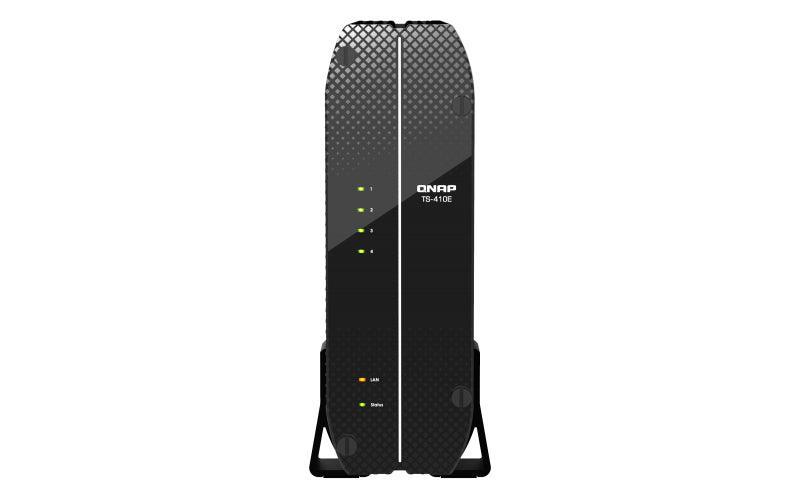 QNAP 4 x 2.5" | Intel Celeron J6412 | Intel UHD Graphics | 8 GB RAM | 4 GB Flash | 90 W 100-240 V | 65x180x254 mm | 2.54 kg (TS-410E-8G)