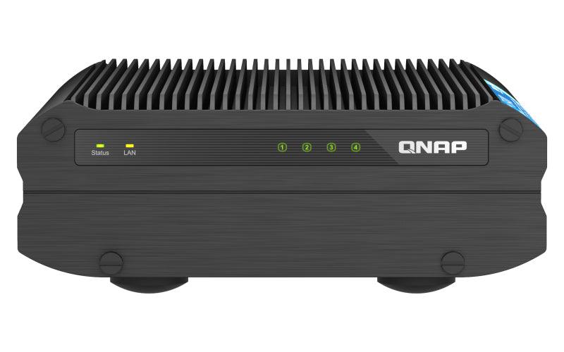 QNAP 4 x 2.5" | Intel Atom x6425E | Intel UHD Graphics | 8 GB RAM | 4 GB Flash | 90W 100-240V | 65x180x254 mm | 2.54 kg (TS-I410X-8G)