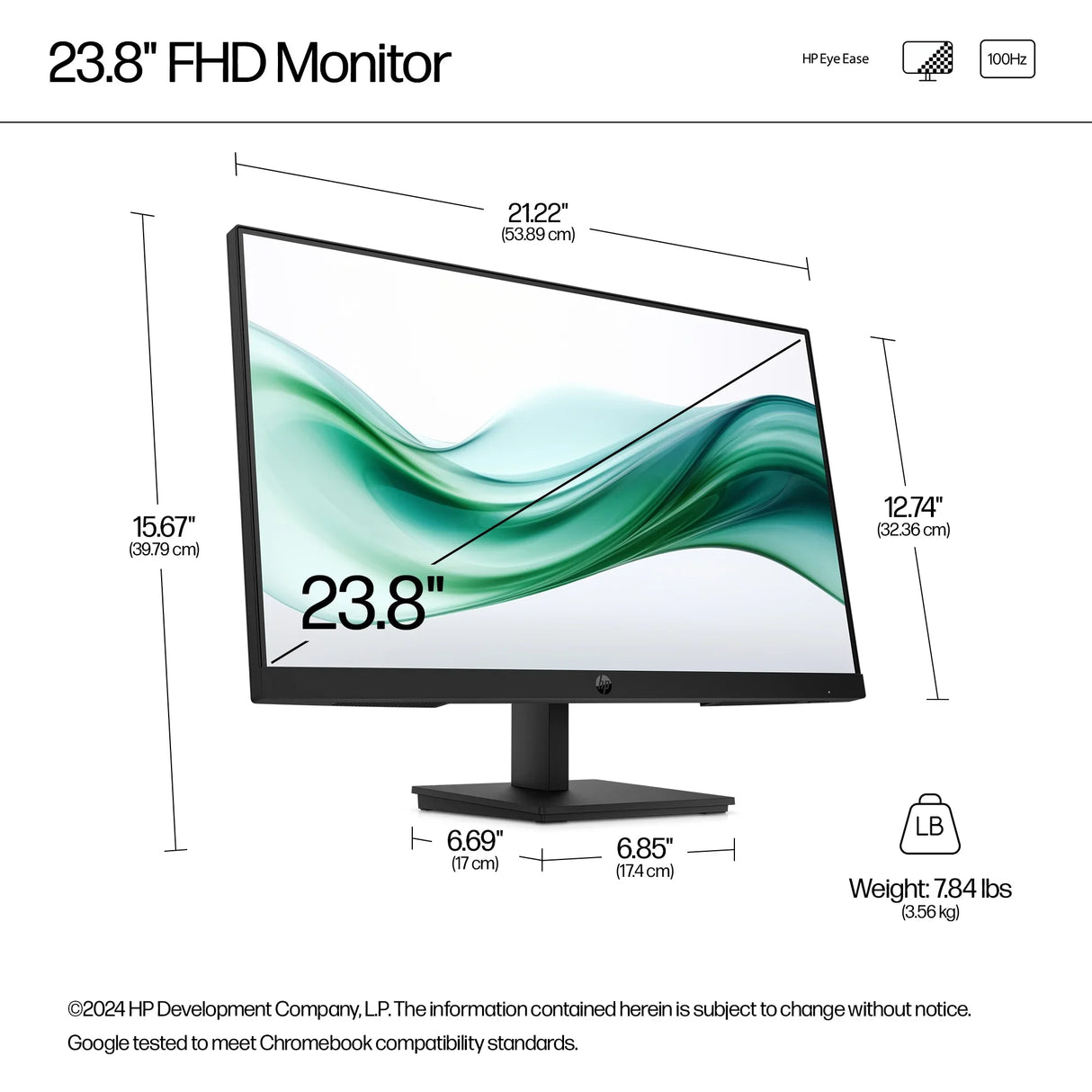 HP 324pv Monitor – 23.8" / Full HD / IPS / 60Hz – Business Monitor