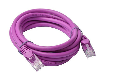 8WARE CAT6A Cable 2m - Purple Color RJ45 Ethernet Network LAN UTP Patch Cord Snagless 8WARE