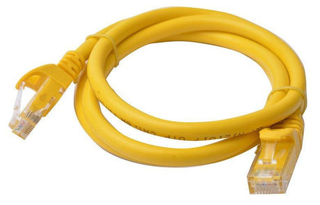 8WARE CAT6A Cable 1m - Yellow Color RJ45 Ethernet Network LAN UTP Patch Cord Snagless 8WARE