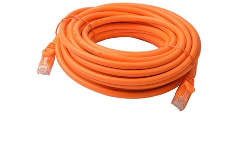 8WARE CAT6A Cable 10m - Orange Color RJ45 Ethernet Network LAN UTP Patch Cord Snagless 8WARE
