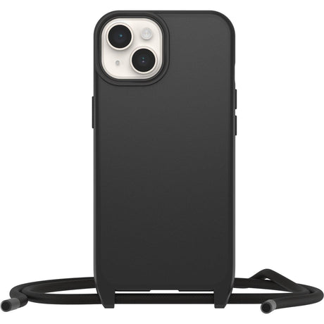 OtterBox React Necklace Case with MagSafe for iPhone 14, Ultra-Slim, Protective Case with Adjustable and Detachable Necklace Strap, Tested to Military Standard, Black OTTERBOX