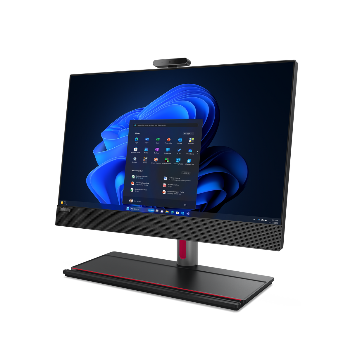 LENOVO ThinkCentre M90a Gen 5 All-In-One 23.8 FHD hardware low blue light Non Touch i7-14700 16GB (2x 8) RAM 512GB SSD UltraFlex V Stand Wifi IR Camera Microphone Windows 11 Pro 3Y Onsite