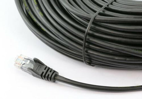 8WARE CAT6A Cable 20m - Black Color RJ45 Ethernet Network LAN UTP Patch Cord Snagless 8WARE