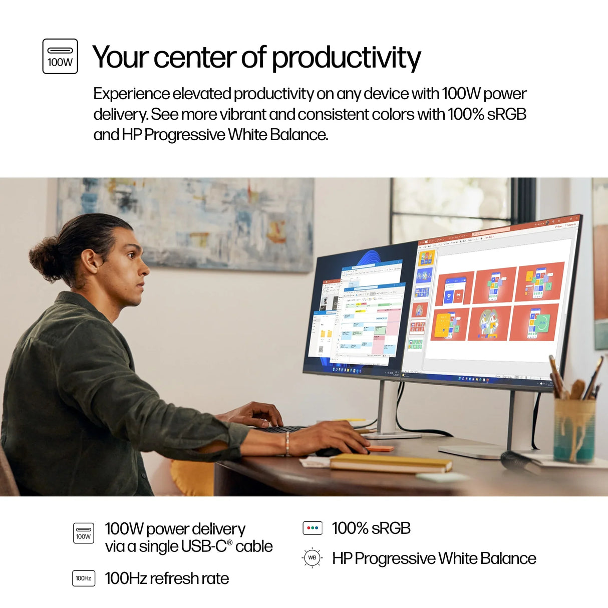 HP 527pu Monitor – 27" / QHD / IPS / 60Hz – Business Monitor