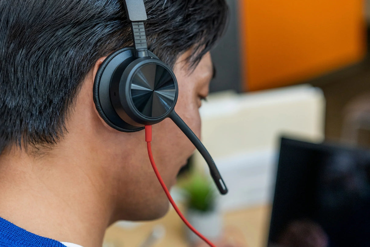 POLY Blackwire 8225 – Wired (USB-A) / Stereo / Office – On-Ear Headset with ANC