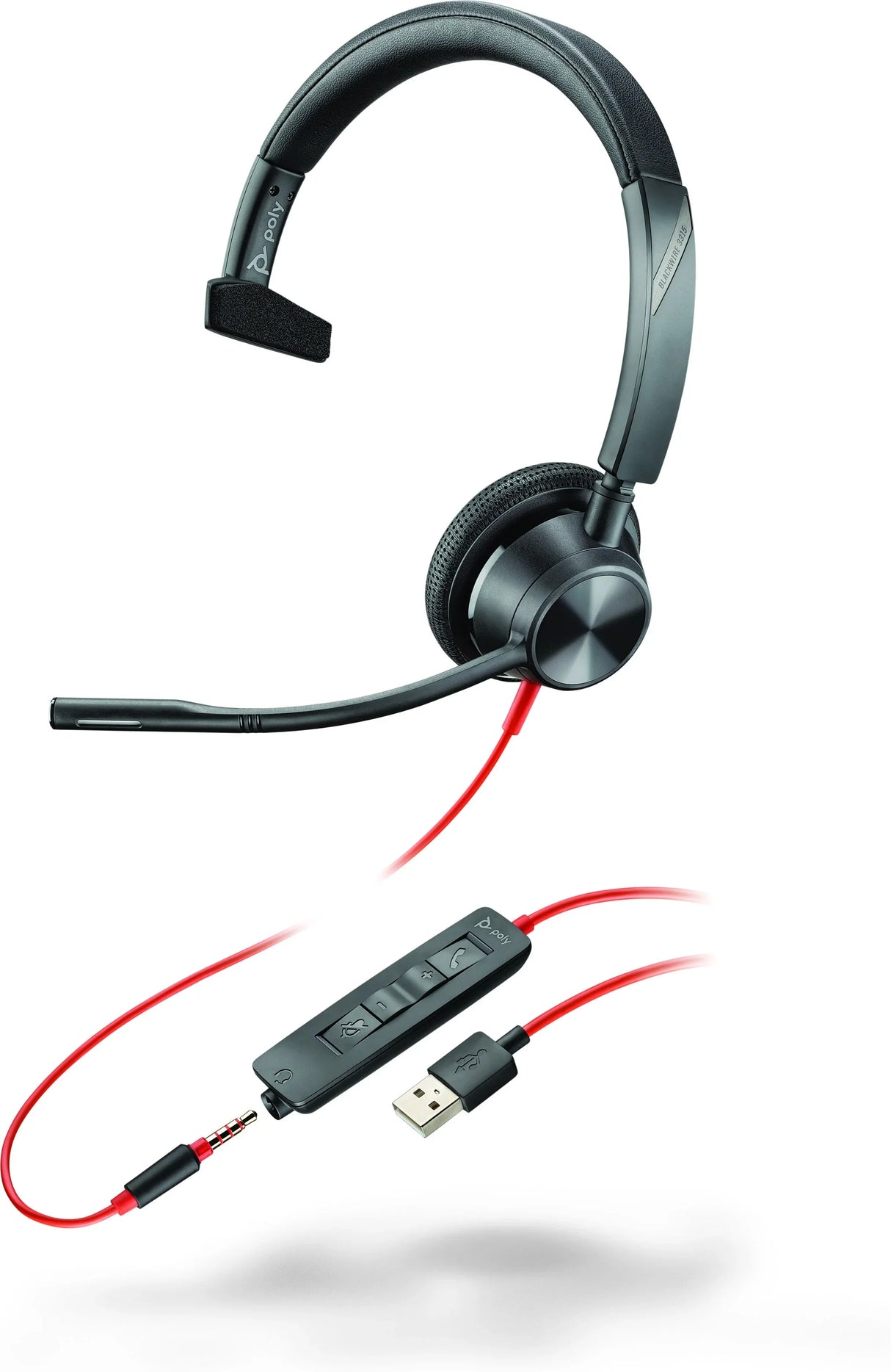 POLY Blackwire 3315 – Wired (USB-A) / Office / On-Ear Headset