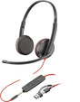 POLY Blackwire 3225 Wired On-ear Stereo Headset