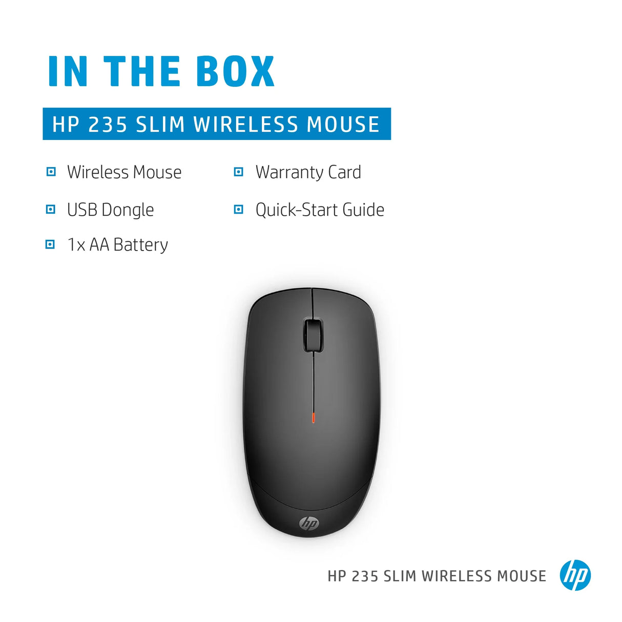 HP 235 – Wireless 2.4GHz / 1200 DPI / Silent Click – Office Wireless Mouse